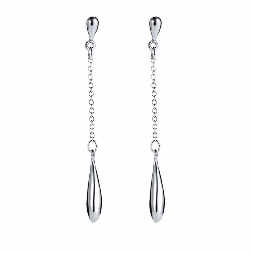 Any 2/$20! Silver Water Drop Stud Earrings - Picture 4 of 7